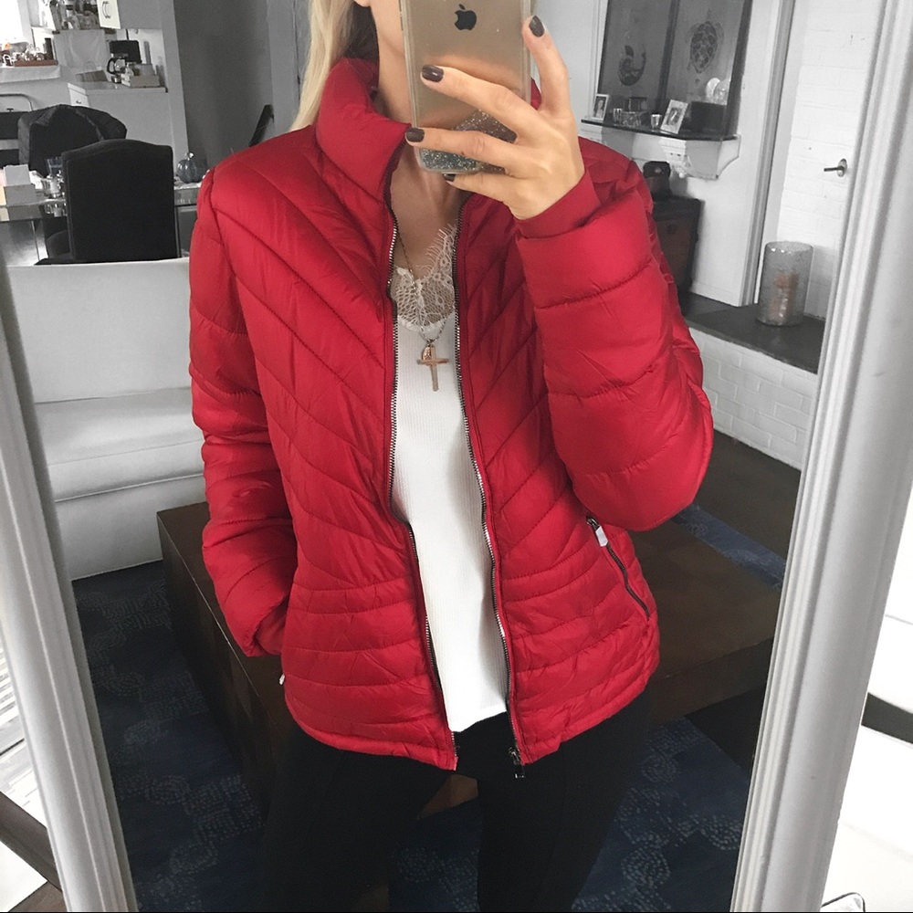 🆕 DARK RED SNOBBISH PUFFER JACKET! - Picture 4 of 13
